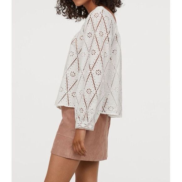 NEW H&M real suede mini skirt Size‎ 10 dusky pink - Picture 3 of 10